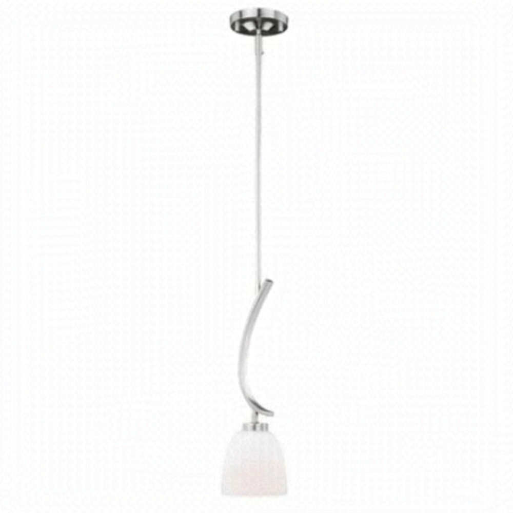 Vaxcel Mini Pendant Ceiling Light White Glass-Satin Nickel (P0203)